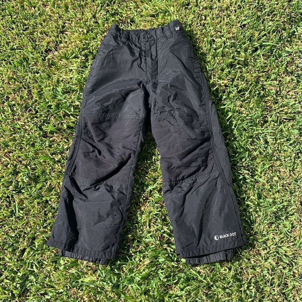 [Black Dot] Black Water Resistant Snow Pants - Size Youth Small